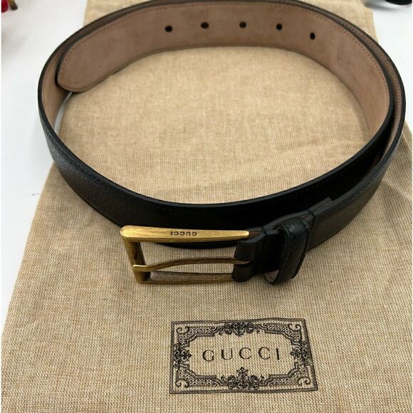 SOLD!!!!     Men’s authentic Gucci black leather belt, 90cm/36 made in Italy - Picture 2 of 7